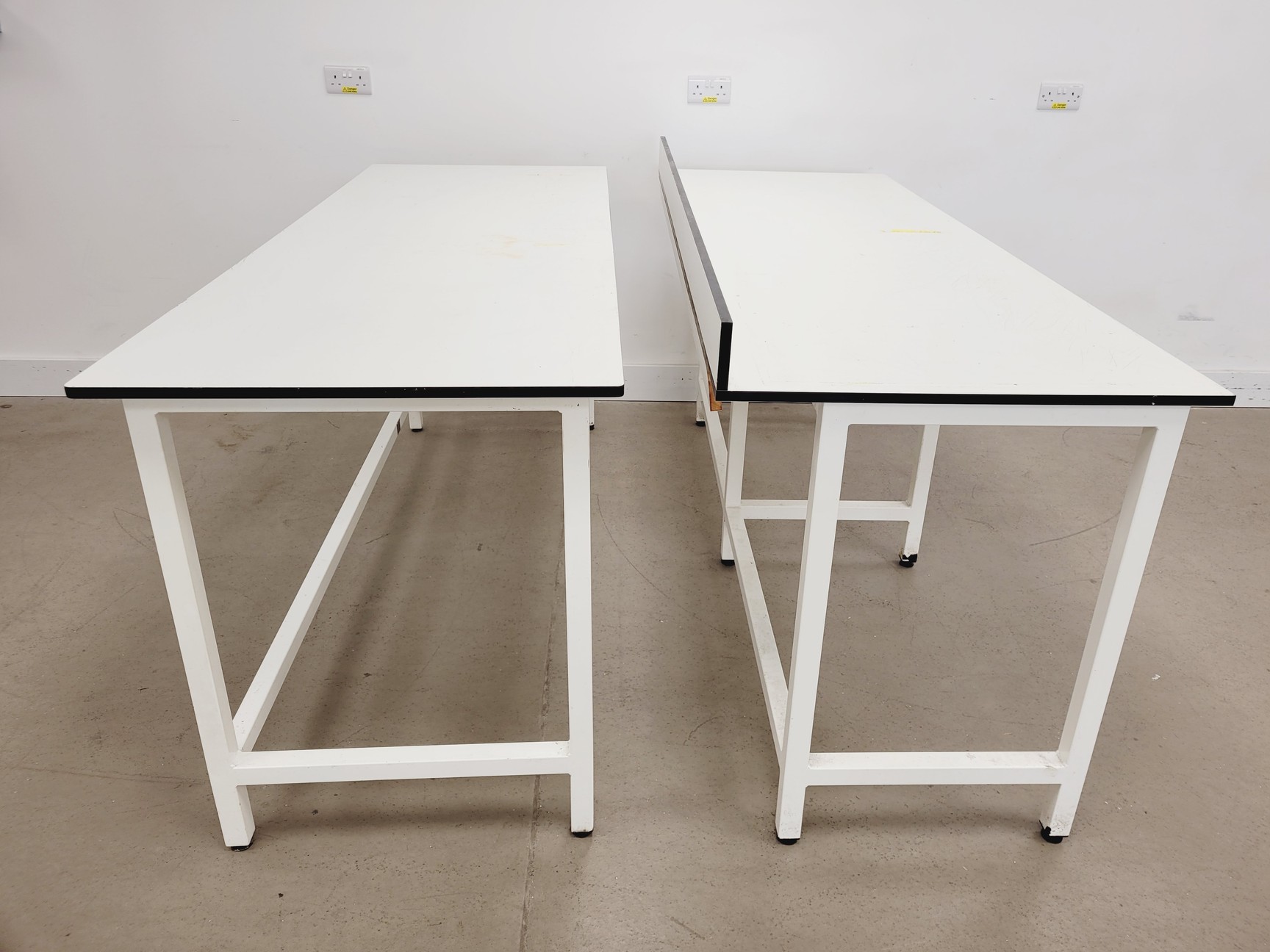 Image of 6 x White Trespa Tables Laboratory Benching