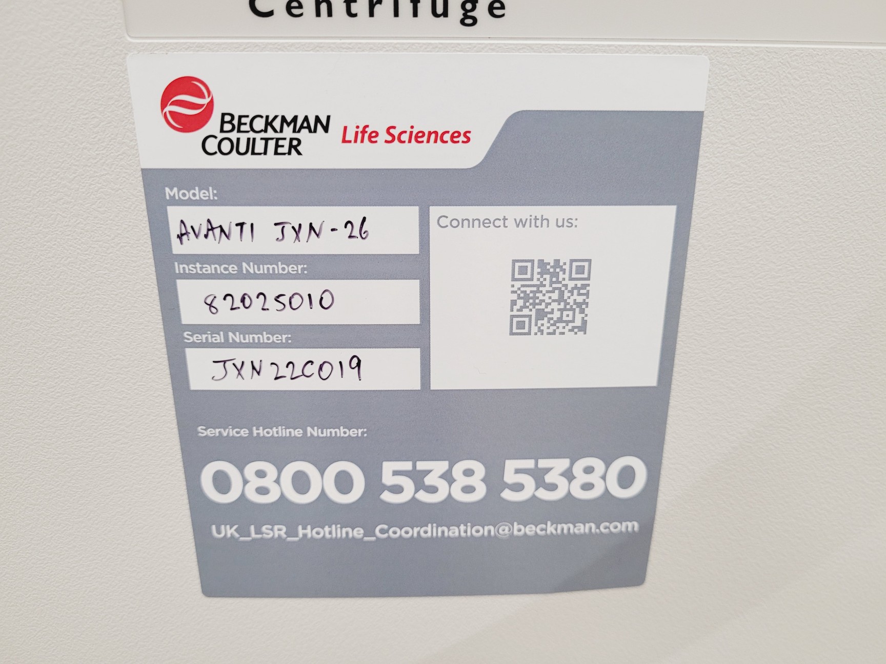 Image of Beckman Coulter Avanti JXN-26 Ultra Centrifuge Spares/Repair Lab