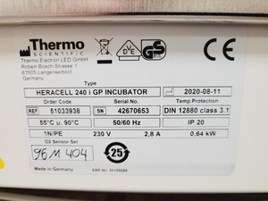 Thumbnail image of Thermo Scientific HERAcell 240i CO2 Incubator Lab