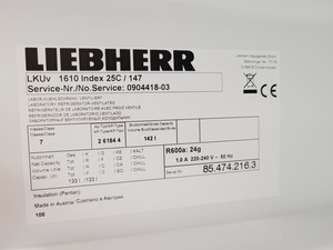 Thumbnail image of Liebherr LKUv Model 1610 MediLine Fridge Lab