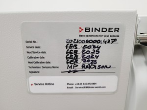 Thumbnail image of Binder CB 170 CO2 Incubator (2021) Lab