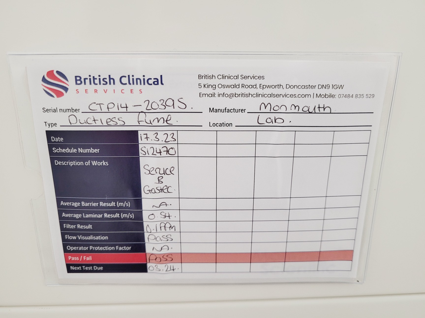 Image of Monmouth Scientific Circulaire T-PRO CTP1400 Ductless Fume Hood