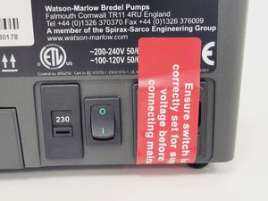Thumbnail image of Watson Marlow/Sartorius 323U/D 400RPM Peristaltic Pump