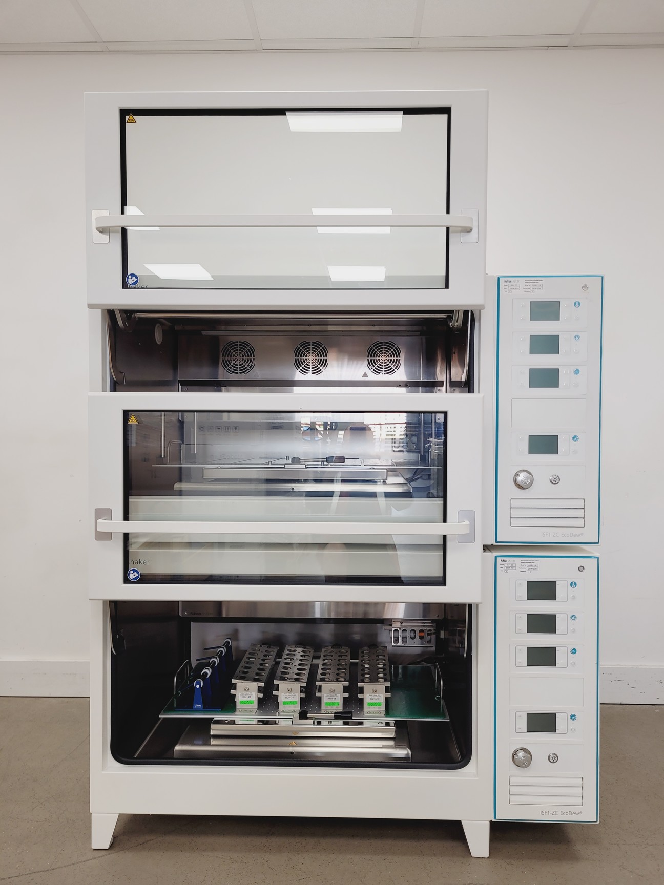 Image of Kuhner Shaker ISF1-ZC EcoDew Shaking Incubator Double Stack Lab