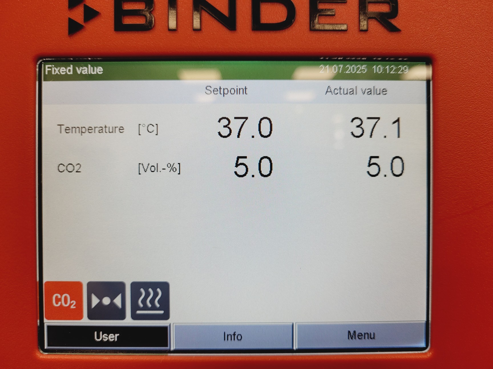 Image of Binder CB160 E6.1 Co2 Incubator Double Stack 9140-0092 Lab