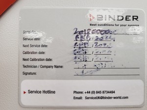 Thumbnail image of Binder CB160 E6.1 Co2 Incubator Double Stack 9140-0092 Lab