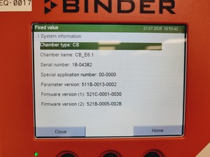 Thumbnail image of Binder CB160 E6.1 Co2 Incubator Double Stack 9140-0092 Lab