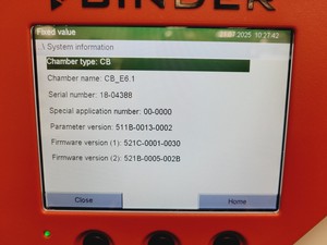Thumbnail image of Binder CB160 E6.1 Co2 Incubator Double Stack 9140-0092 Lab