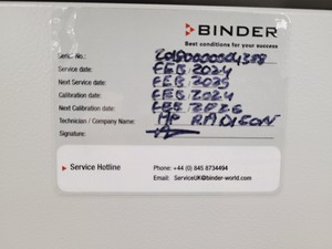 Thumbnail image of Binder CB160 E6.1 Co2 Incubator Double Stack 9140-0092 Lab