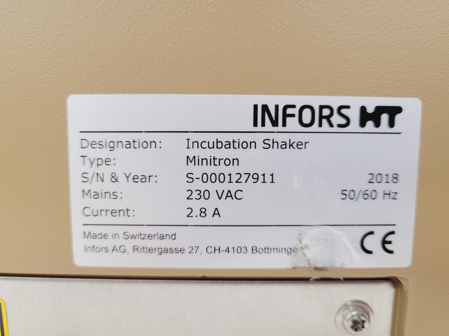 Image of Infors HT Minitron Co2 Shaking Incubator w/ Humidity (2018)  