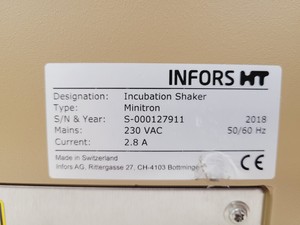 Thumbnail image of Infors HT Minitron Co2 Shaking Incubator w/ Humidity (2018)  