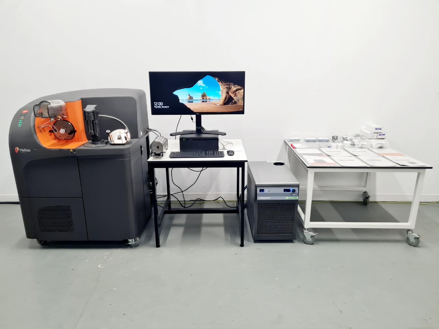 Cytof Injector Fluidigm Helios CyTOF Mass Cyto + PolyScience WhisperCool Chiller