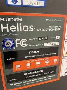 Thumbnail image of Fluidigm Helios CyTOF Mass Cyto w/ PolyScience WhisperCool Chiller Spares/Repair