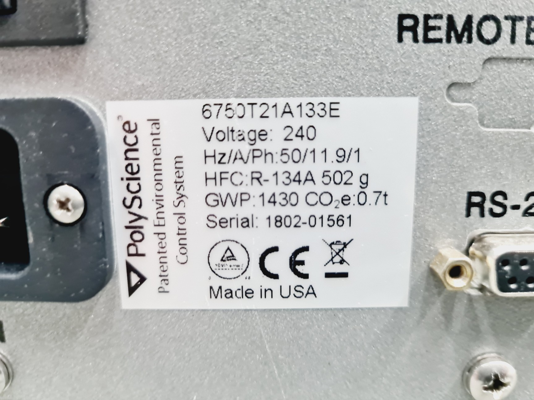 Image of Fluidigm Helios CyTOF Mass Cyto w/ PolyScience WhisperCool Chiller Spares/Repair