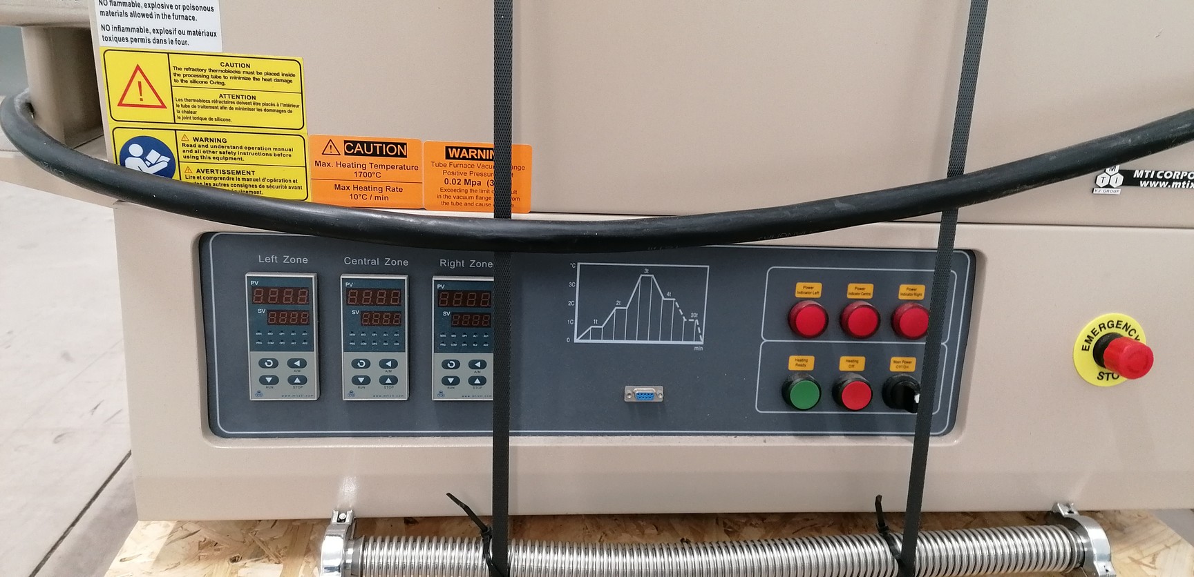 Image of MTI Corp High Temp Furnace GSL-1700X-IIII w/ EQ-VBS-M1-LD & GSL-LCD-3Z 