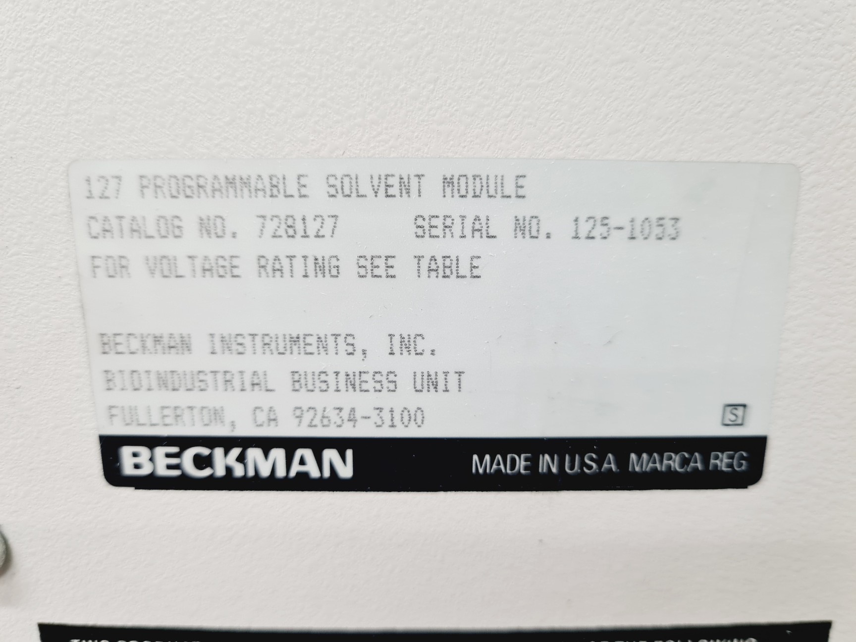 Image of Beckman Coulter System Gold 126 Solvent Module, 127 Solvent Module, 116 Detector