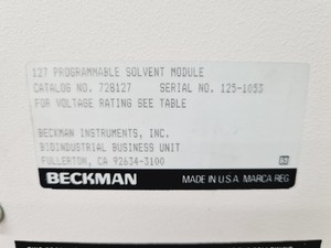 Thumbnail image of Beckman Coulter System Gold 126 Solvent Module, 127 Solvent Module, 116 Detector