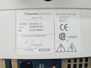 Thumbnail image of Thermo Spectronic BioMate 3 Spectrophotometer Lab