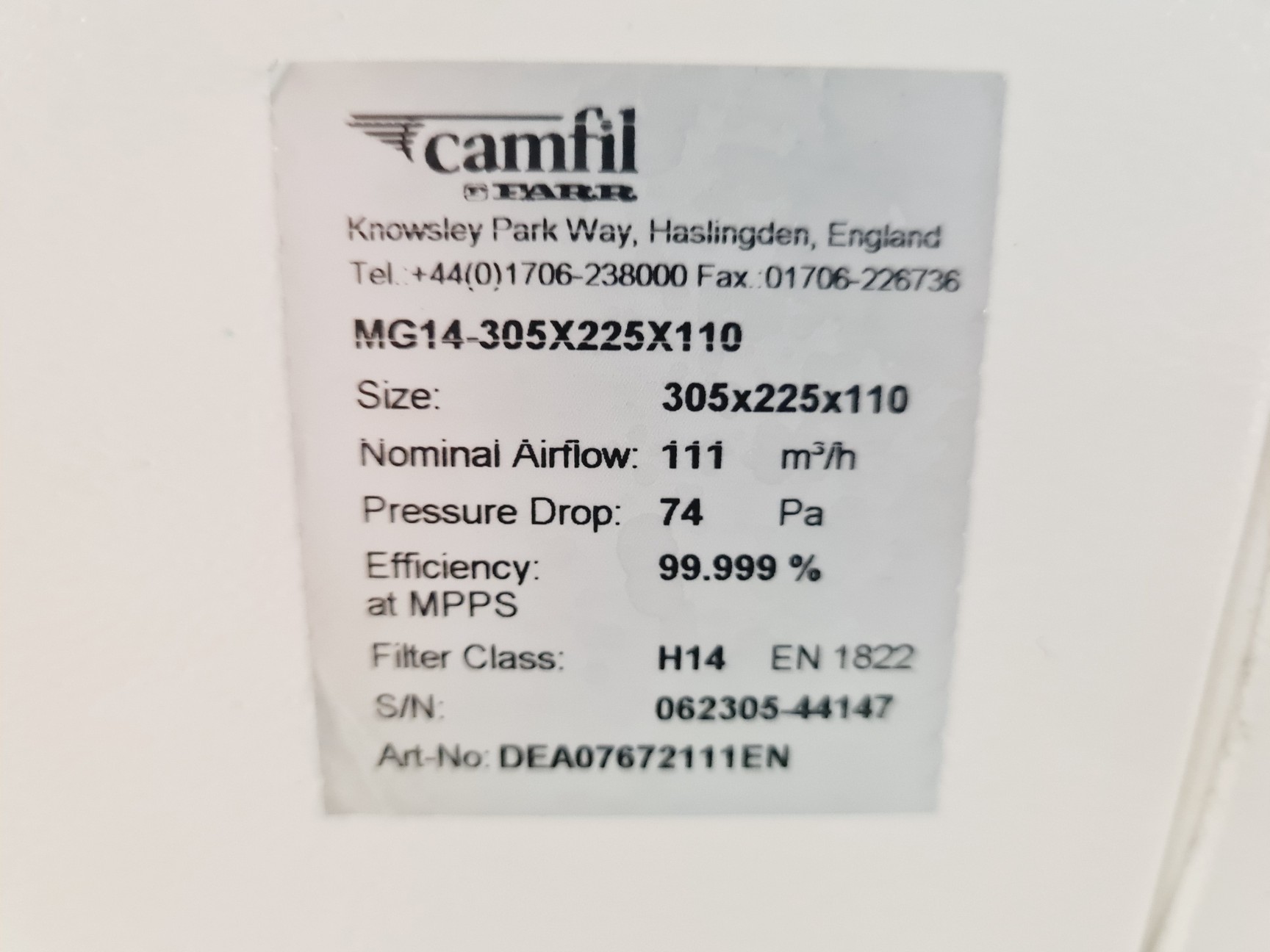 Image of Mach-Aire ICT-120 Isolator Glove Box - Spares/Repair Lab