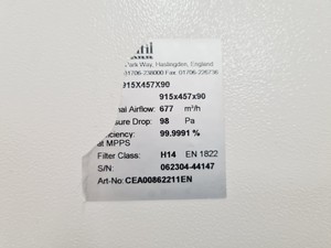 Thumbnail image of Mach-Aire ICT-120 Isolator Glove Box - Spares/Repair Lab