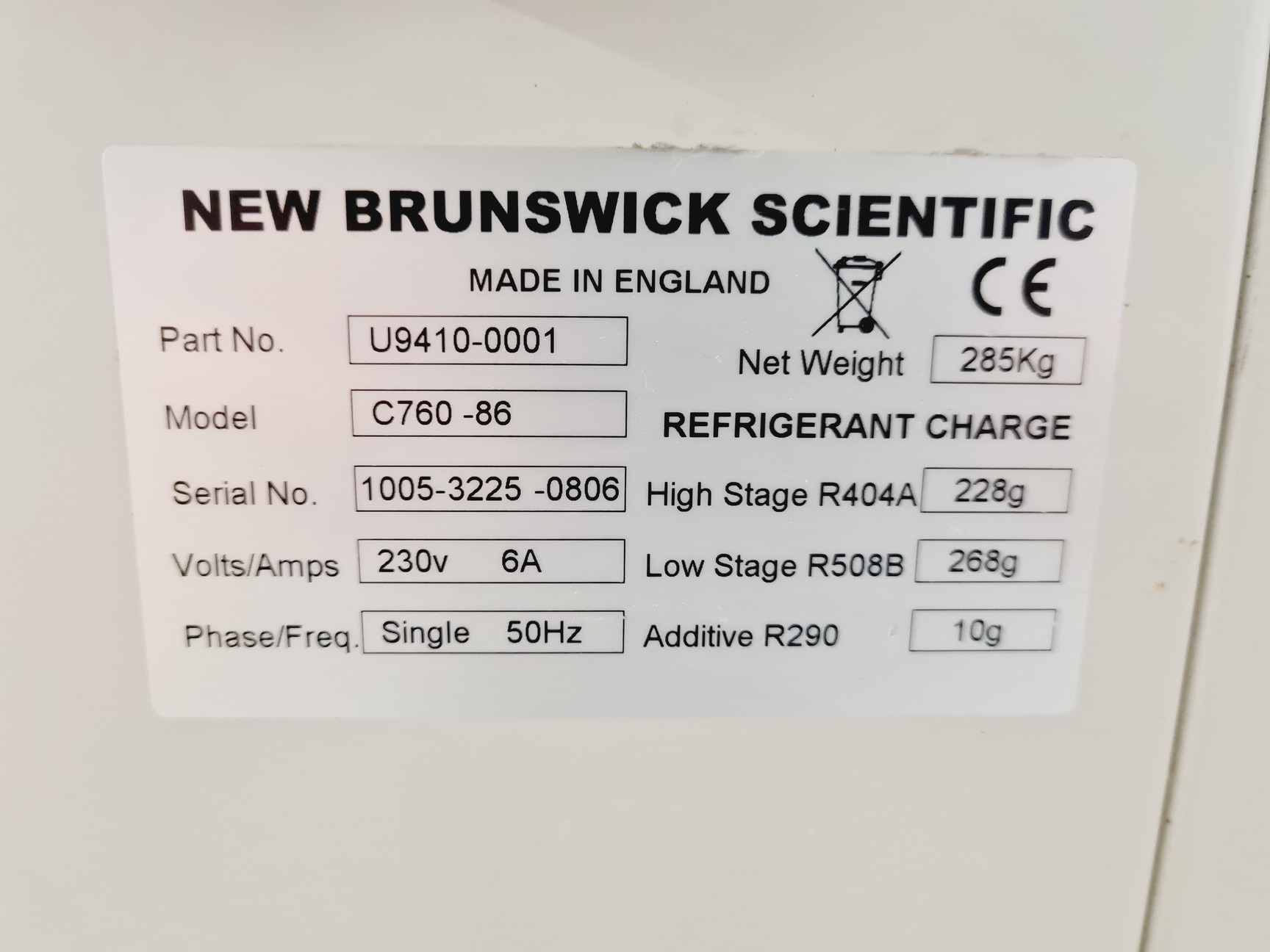 Image of New Brunswick Scientific Ultra Low Temperature Chest Freezer Model C760-86 Lab