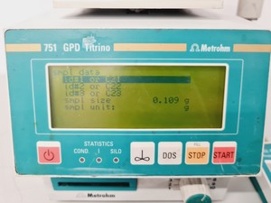 Thumbnail image of Metrohm 751 GDP Titrino with 751 GDP Titrino Keyboard - Spares/Repair Lab