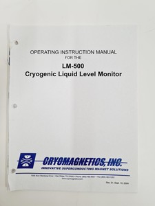 Thumbnail image of Cryomagnetics Inc. Liquid Cryogen Level Monitor Model LM-500