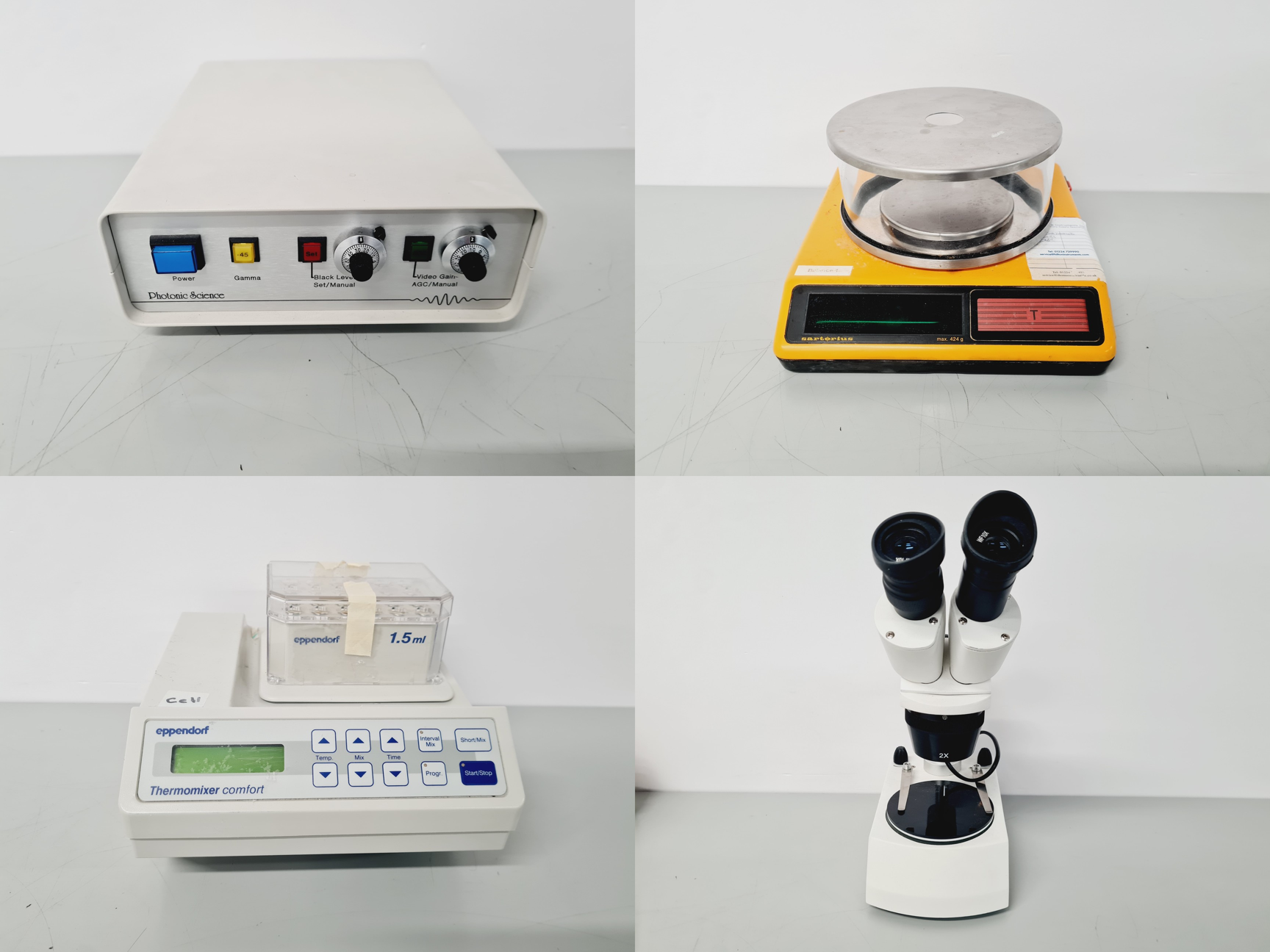 Image of Job Lot of Mixed Benchtop Lab Equipment - Nikon, Sartorius, Bio-Rad, Stuart