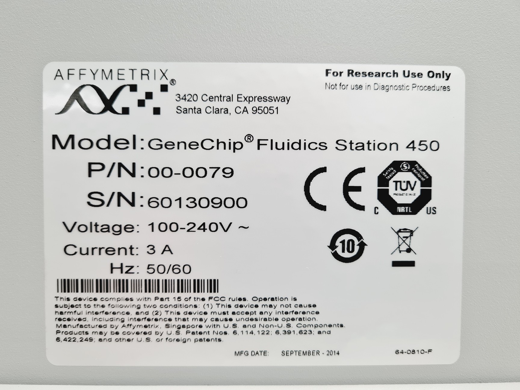 Image of GeneChip Fluidics Station 450 Lab