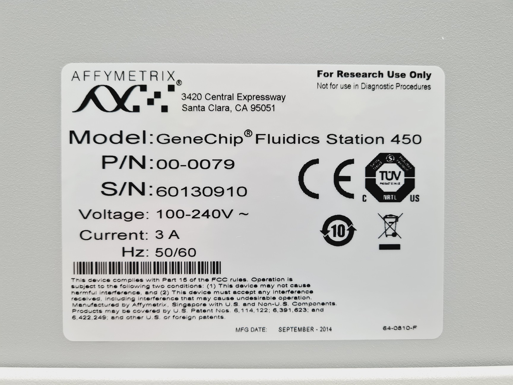 Image of GeneChip Fluidics Station  Model:450 Lab