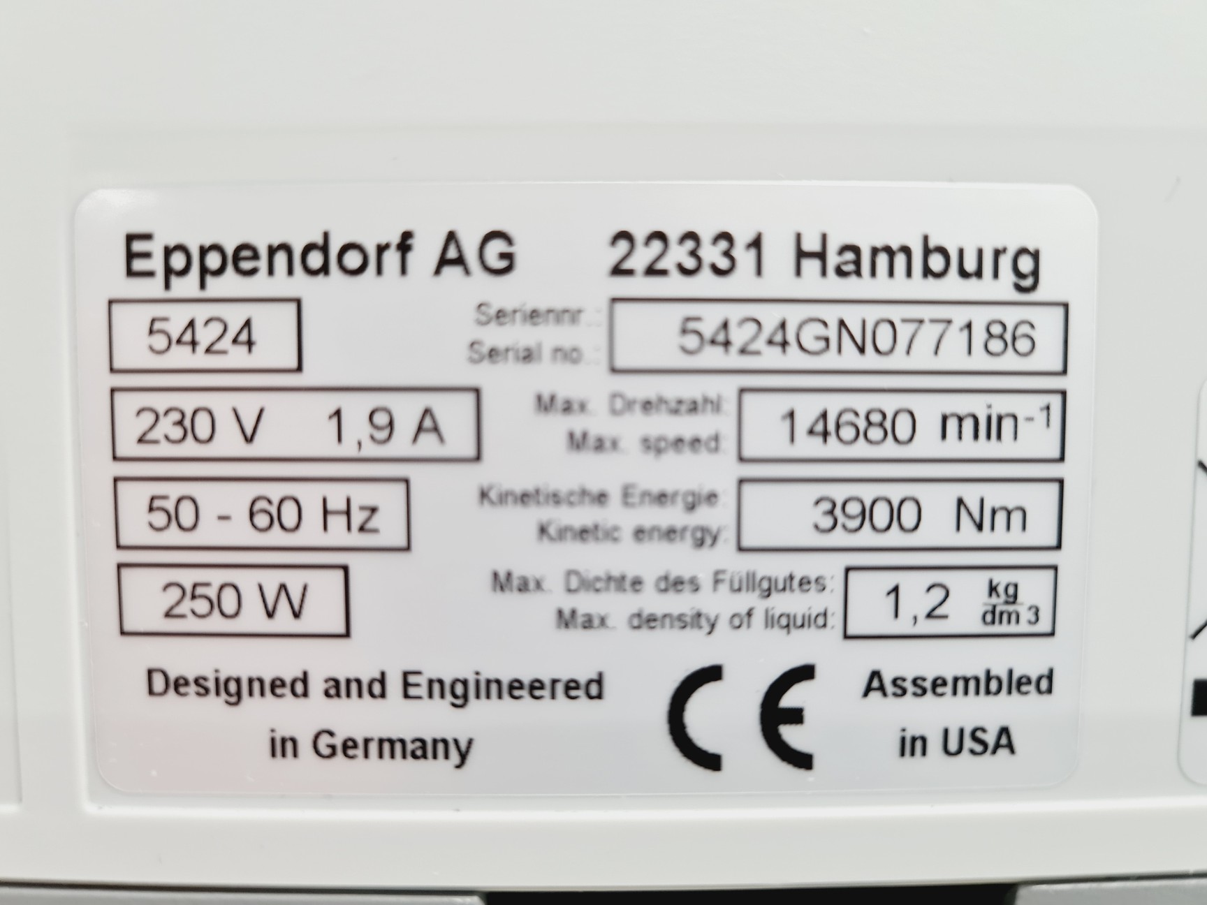 Image of Eppendorf Centrifuge 5424