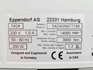 Thumbnail image of Eppendorf Centrifuge 5424