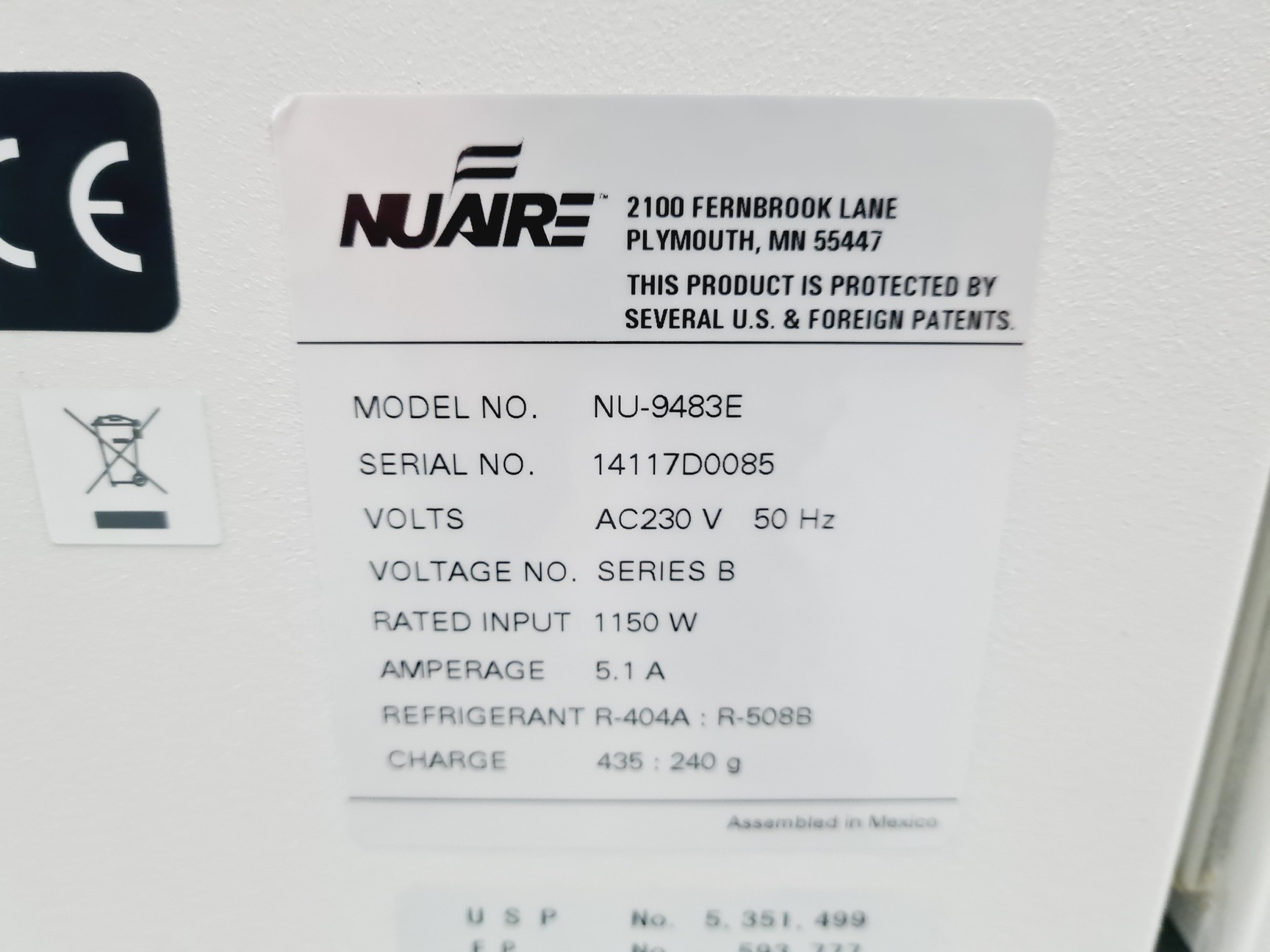 Image of Nuaire NU-9483E -86˚c ULT Ultra Low Temperature Freezer