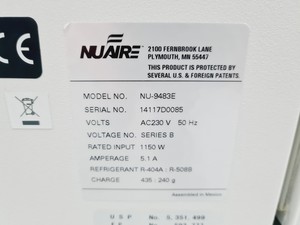 Thumbnail image of Nuaire NU-9483E -86˚c ULT Ultra Low Temperature Freezer