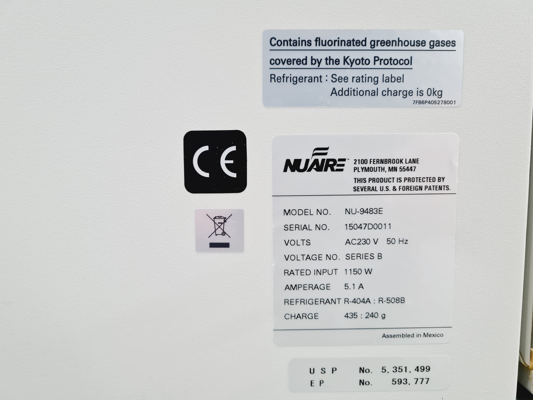Image of Nuaire Model: NU-9483E -86˚c ULT Freezer Lab