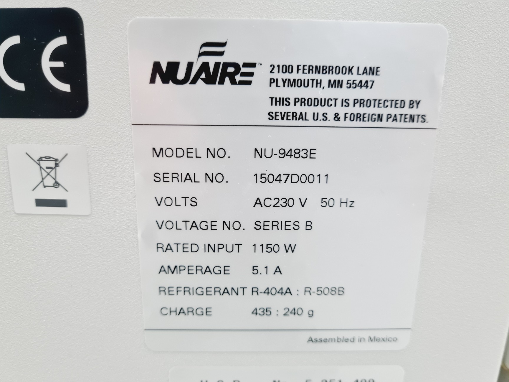 Image of Nuaire NU-9483E -86˚c ULT Ultra Low Temperature Freezer Lab
