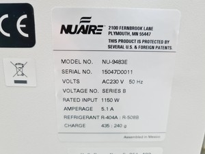 Thumbnail image of Nuaire NU-9483E -86˚c ULT Ultra Low Temperature Freezer Lab