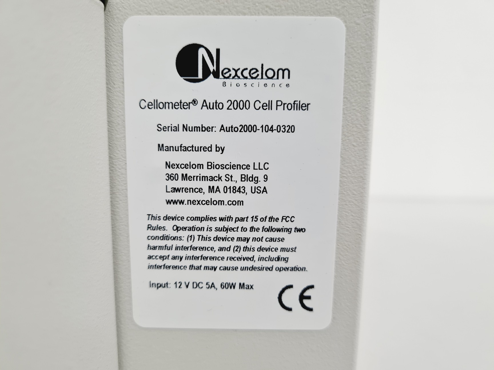 Image of Nexcelom Cellometer Auto 2000 Cell Profiler