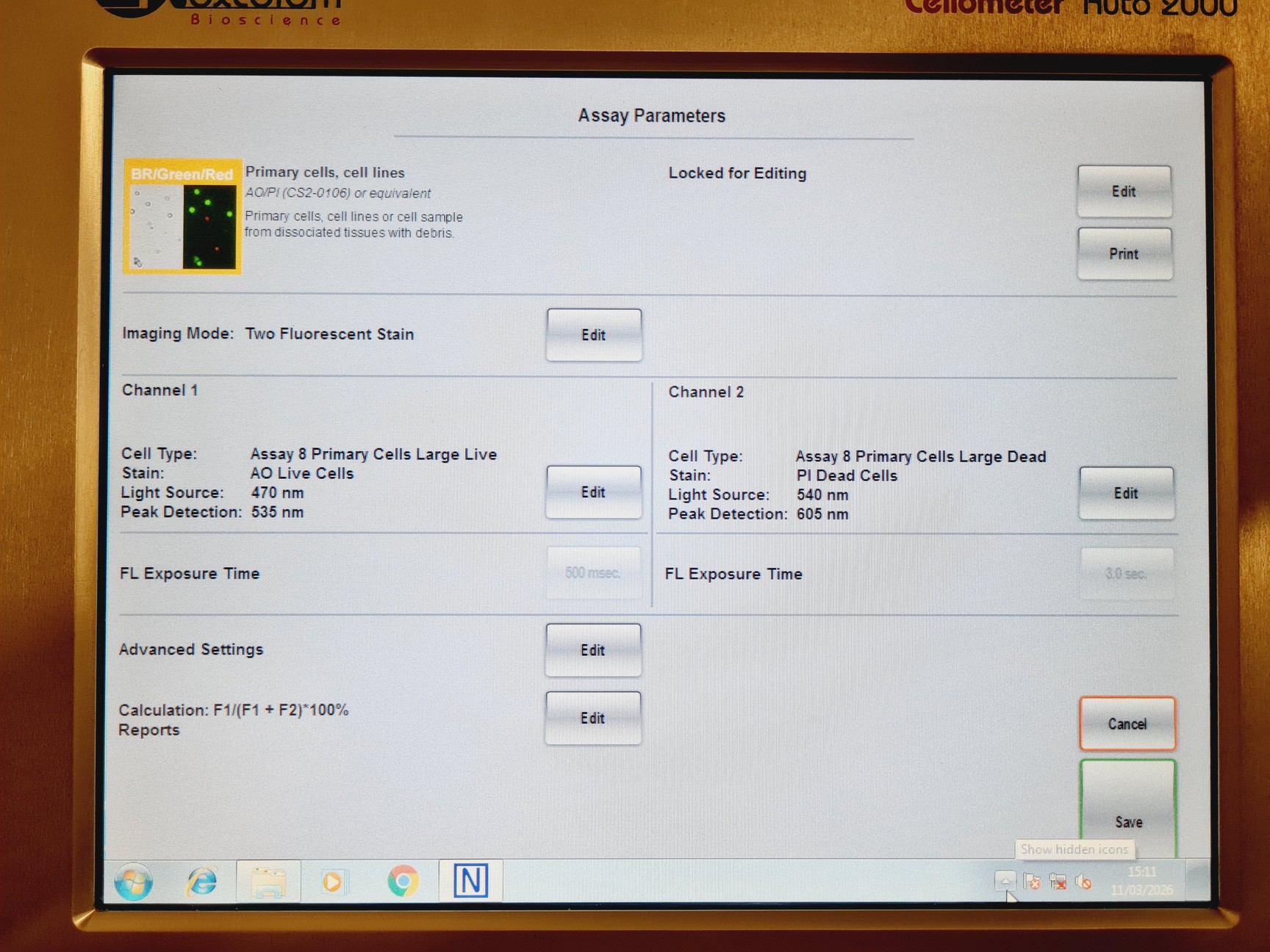 Image of Nexcelom Cellometer Auto 2000 Cell Profiler