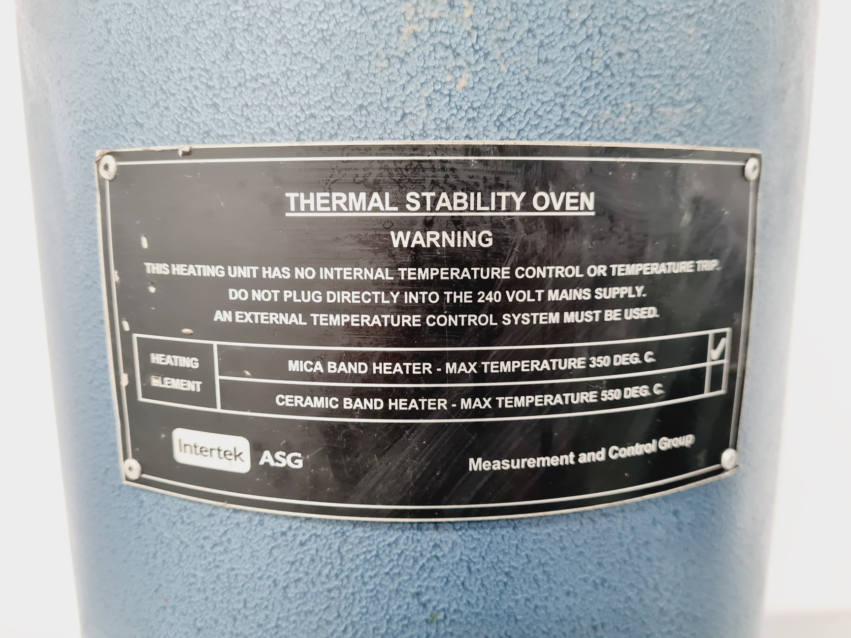 Image of Intertek ASG Thermal Stability Oven - Spares/Repair Lab