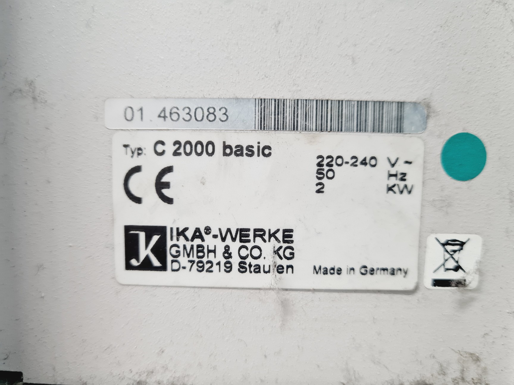 Image of IKA Werke C2000 basic Calorimeter - Spares/Repair Lab