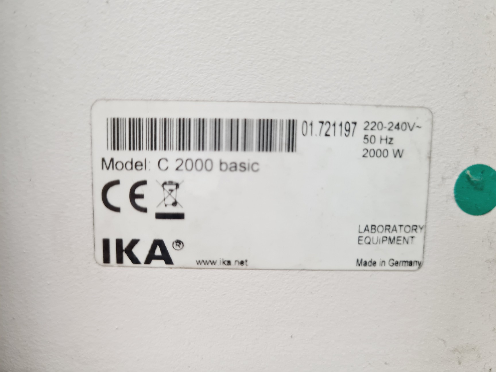 Image of IKA Werke Model C2000 basic Calorimeter - Spares/Repair Lab
