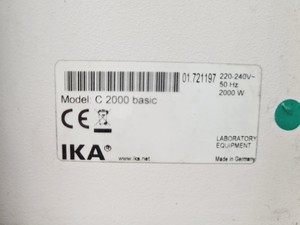 Thumbnail image of IKA Werke Model C2000 basic Calorimeter - Spares/Repair Lab