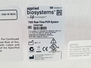 Thumbnail image of Applied Biosystems 7500 Real Time PCR System 2011 Lab