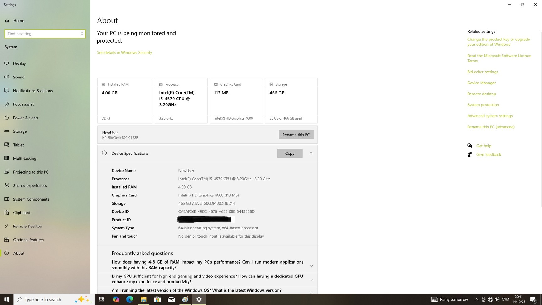 Image of Bio-Rad ChemiDoc XRS+ UV Gel Imaging System  Lab