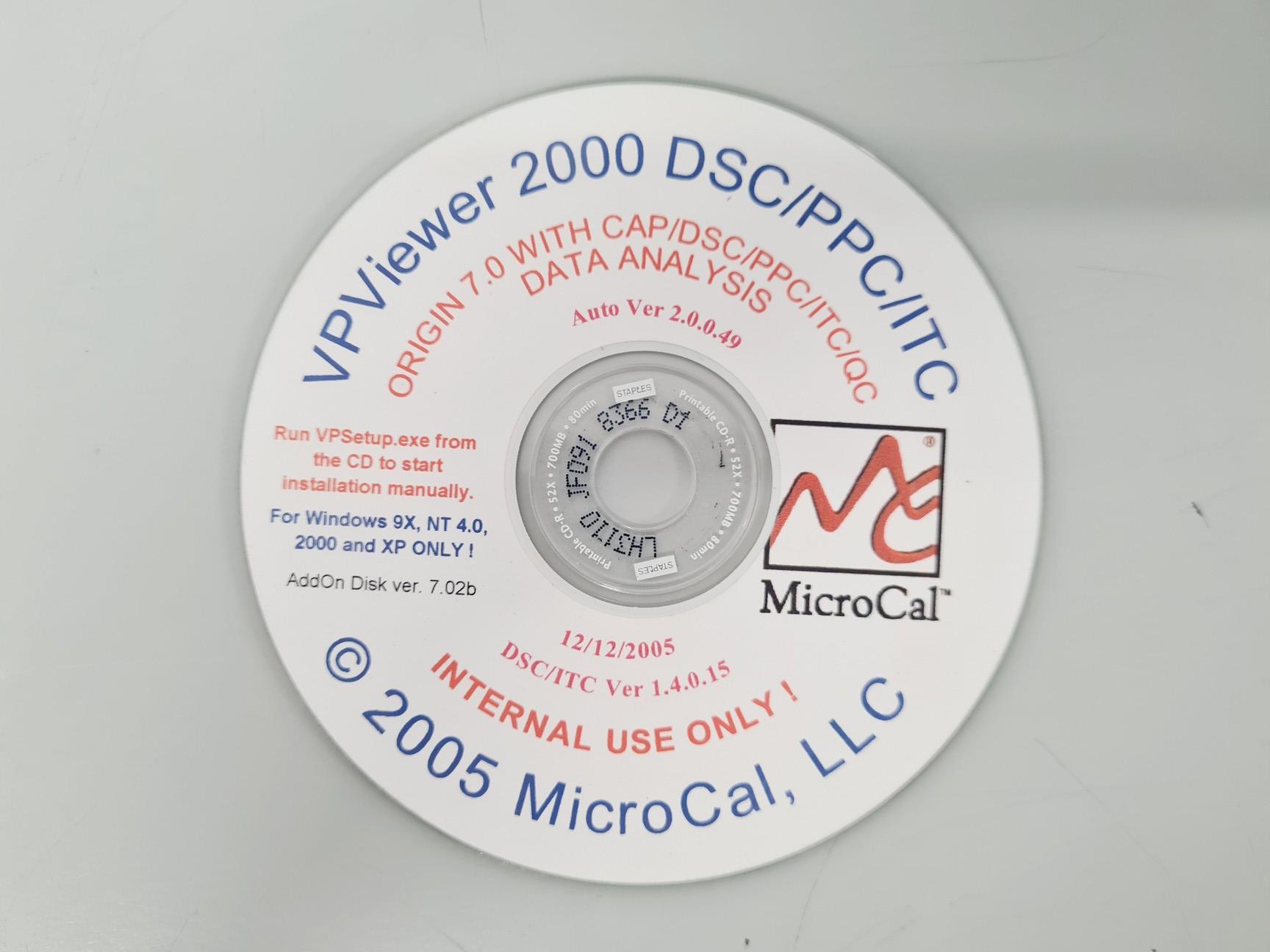 Image of MicroCal VP-ITC MicroCalorimeter with MicroCal Pressure Perturbation & Software