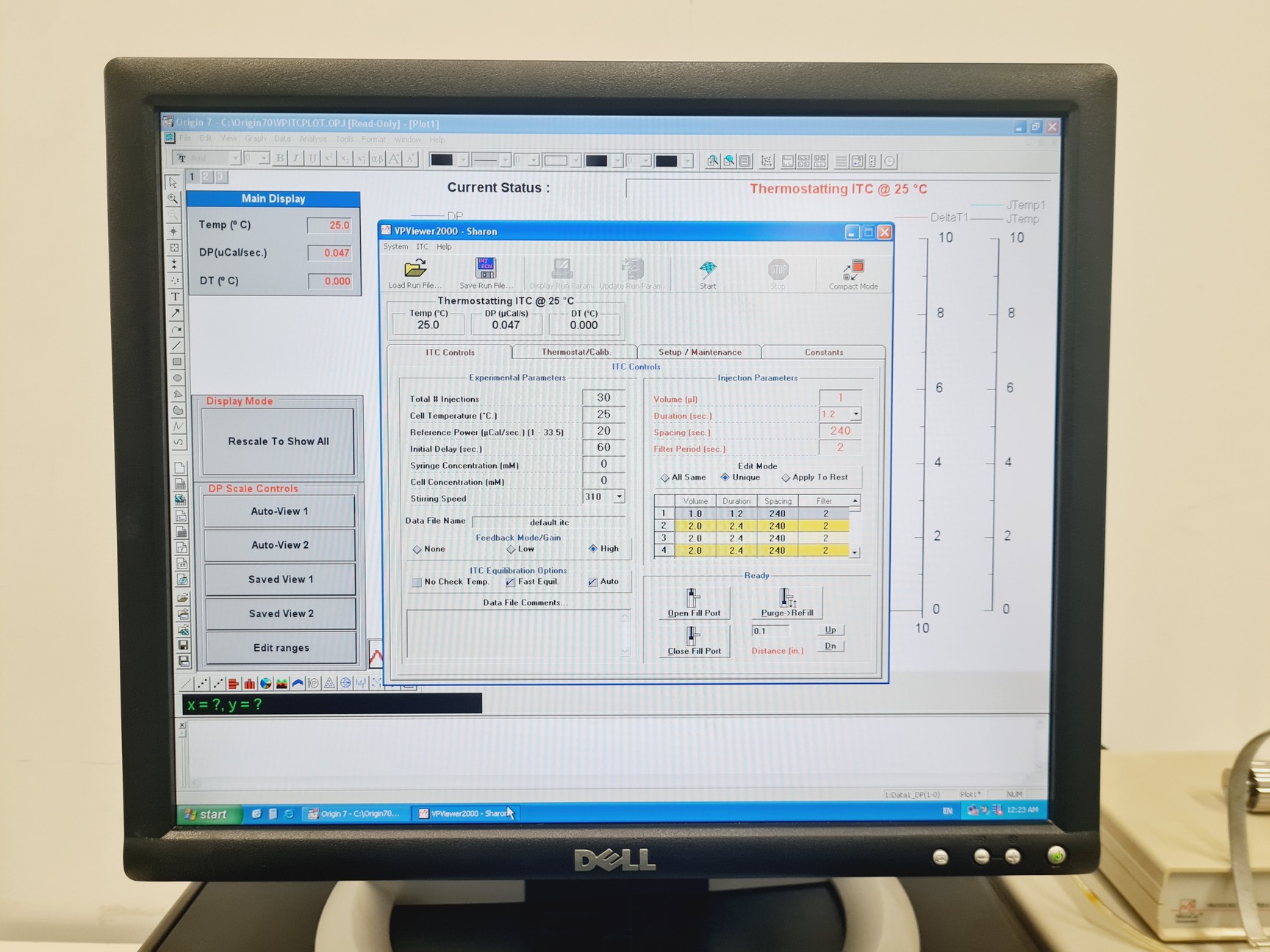 Image of MicroCal VP-ITC MicroCalorimeter with MicroCal Pressure Perturbation & Software