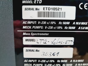 Thumbnail image of Thermo Scientific LTQ-Velos-ETD with LTQ Orbitrap Velos Mass Spectrometer