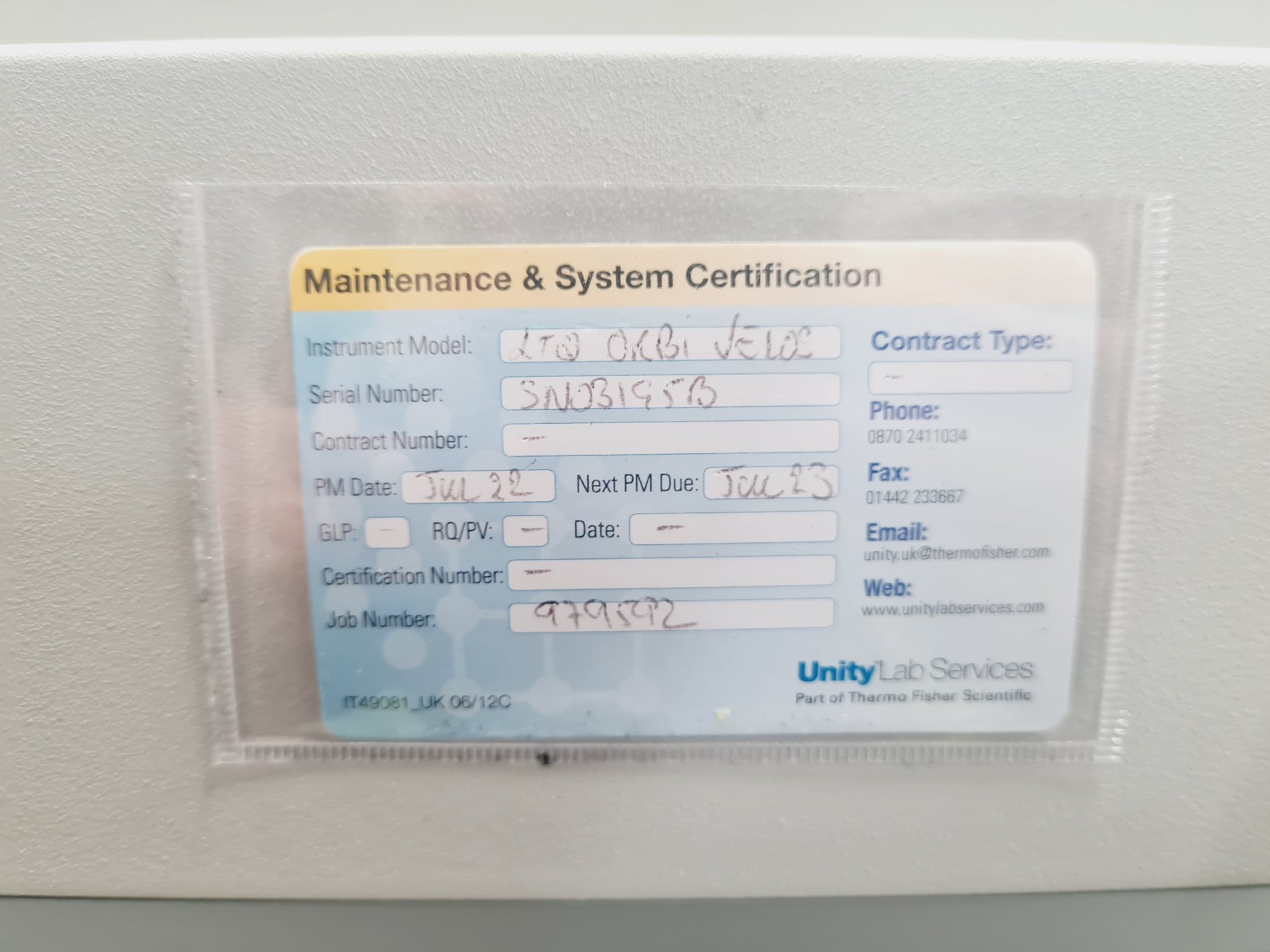 Image of Thermo Scientific LTQ-Velos-ETD with LTQ Orbitrap Velos Mass Spectrometer