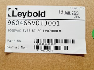 Thumbnail image of Sogevac Model SV65 BI FC Vacuum Pump 